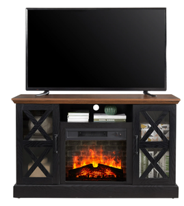 lot 51 image: Mainstays Farmhouse Fireplace TV Stand for TVs up to 55