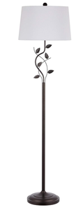 lot 140 image: SAFAVIEH Lighting Collection Rudy 62-Inch Black Iron Floor Lamp