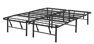 lot 147 image: Queen Size Mainstays 14 High Quad Fold Steel Platform Bed Frame