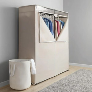 lot 495 image: Mainstays Adult Single Steel Tier Zippered Extra Wide Clothes Closet
