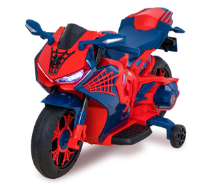lot 652 image: 6V Spiderman Motorcycle, Battery Ride on Toy, for Kids, Ages 3
