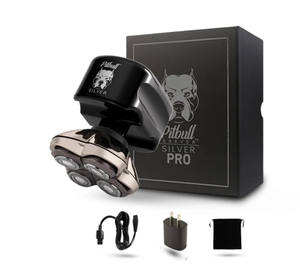 lot 393 image: Skull Shaver Pitbull Silver PRO Electric Head Shaver for Men, Wet & Dry Bald Head Shaver with Ergonomic Design