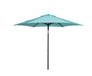 lot 504 image: Mainstays 7.5-Foot Round Market Push-up Patio Umbrella, Aqua