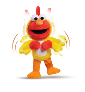 lot 518 image: LOT OF 2 Sesame Street Chicken Dance Elmo Plush