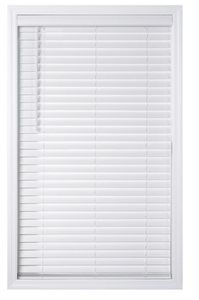lot 527 image: LOT OF 2 Better Homes & Gardens 2 Cordless Faux Wood Horizontal Blinds, White 57.75 to 58.5 in W
