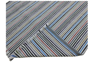 lot 533 image: Mainstays Coastal Stripes Area Rug 4 x 5.75  Blue, White & Black