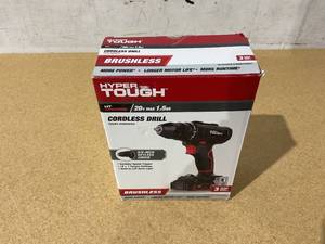 lot 259 image: Hyper Tough 20V Max Brushless Cordless Drill Driver with 1.5Ah Lithium-Ion Battery and Charger