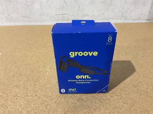 lot 261 image: Onn. Wireless Bone Conduction Headphones with Storage Pouch