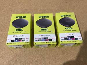 lot 262 image: LOT OF 3 Onn. Google TV 4K Streaming Box , 4K UHD Resolution