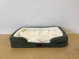 lot 696 image: Furhaven Pet Products Medium Nest-Top Perfect Comfort Sofa Orthopedic Ped Bed
