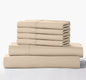 lot 177 image: 6PCS King Size Color Sense 1200-Thread-Count Cotton Blend Sheet Set