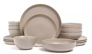 lot 181 image: 16PCS Over&Back Artisan Stoneware Dinnerware Set