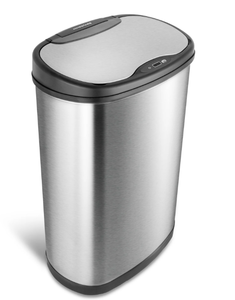 lot 189 image: Nine Stars 13.2 Gallon Trash Can, Motion Sensor Kitchen Trash Can, Stainless Steel