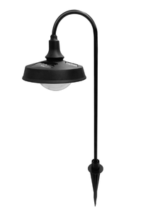 lot 586 image: Better Homes & Gardens Corbyn Solar Powered Matte Black Metal Landscape LED Pathway Downlight, 20 Lumens