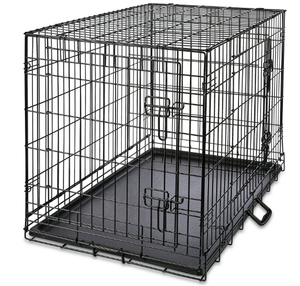 lot 666 image: Vibrant Life Double Door Metal Wire Dog Crate with Leak-Proof Pan and Divider