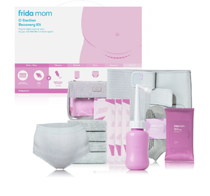 lot 276 image: Frida Mom Postpartum C-Section Recovery Care Kit with Peri Bottle and Disposable Underwear for Women, One Size