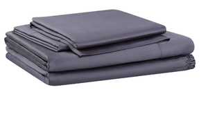 lot 279 image: Allswell Soft & Silky 4-Piece Shark Rayon Derived from Bamboo Sateen Bed Sheet Set, King