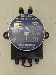 lot 38 image: Viola Type A-OLOF Reverse Phase Relay - 3 Phase 60460