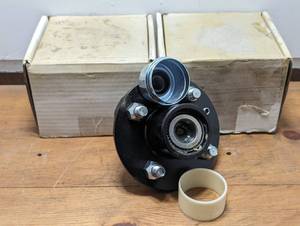 lot 75 image: 4 Bolt Axel Hub - NSTP 7788301 - Pair - North Start Trailer Parts New In Box 2 Hubs
