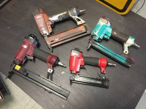 lot 109 image: 4 Pneumatic Brad NailerStaplers