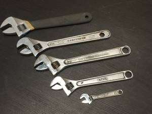 lot 149 image: 5 Crescent Type Wrenches - Diamond - Proto - Kraftig - Workforce