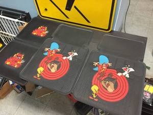 lot 163 image: 4 Pc Cartoon Floor Mats