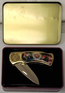 lot 16 image: Dale Earnhardt Jr #8 - Bud Official Beer NASCAR Collectible Pocket Knife with Tin (View Photos)