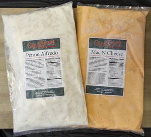 lot 37 image: Ole & Lenas Pizzeria  (1) Penne Alfredo - 6 Servings 227g & (1) Mac N Cheese - 6 Servings 227g View Photos