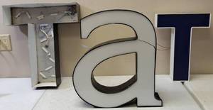 lot 47 image: LED Letters (1) a (2) Ts (View Photo As Is)