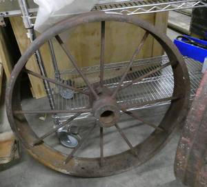 lot 9 image: 28 in diameter steel wheel