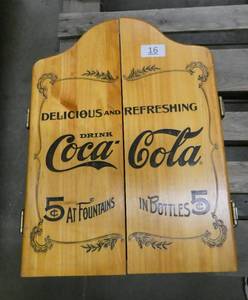 lot 16 image: Wood Coca-Cola cabinet