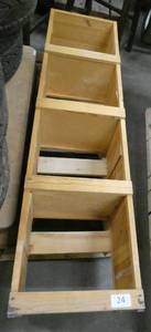 lot 24 image: Basic wood shelving unit