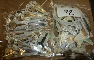 lot 72 image: large group of key blanks