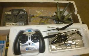 lot 74 image: 2 RC helicopters - unknown condition