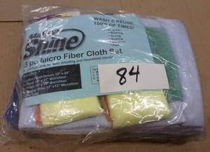 lot 84 image: New package of 13 Microfiber cleaning towels