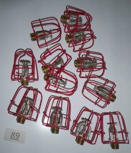 lot 89 image: New old stock - 12 Sprinkler heads with cages