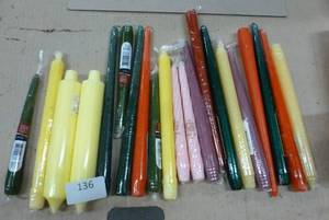 lot 136 image: 21 New Candles 8-12 inch