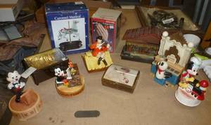 lot 137 image: Group of music boxes including Disney