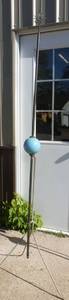 lot 149 image: Lightning Rod post with blue glass ball and star on top