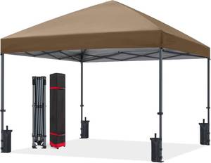 lot 27 image: ABCCanopy 12 X 12 Pop-Up Outdoor Patio Canopy Tent (Khaki)