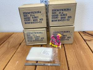 lot 1-E2025 image: Added Removal Dates 4 Cases, 3x4, 2 mil, Clear, Plastic Bags, Open Top, 1,000 Bags per Case Total 4,000 Bags in This Lot Item #PB20304