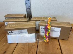 lot 2-E2025 image: 5 Cases, 2x7, 2 mil, Clear, Plastic Bags, Open Top, 1,000 Bags per Case Total 5,000 Bags in This Lot Item #000350