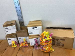 lot 58-E2025 image: 8 Cases, (4) 2x4, (2) 3x3, (1) 4x4, (1) 6x9, 2 mil, Clear, Plastic Bags, Open Top, 1,000 Bags per Case Total 8,000 Bags in This Lot, Item #000345, #000355, #000380 & #PB20609