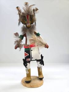 lot 37 image: Handmade Signed Native American Kachina Figure #3 - Chipmunk - Signed I.B. 