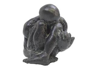 lot 50 image: Interesting Old Vintage Small Figural Bronze Sculpture 