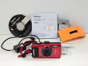 lot 73 image: Excellent OLYMPUS Tough Model TG-4 Digital Camera wAccessories 