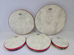 lot 100 image: Set of 5 REMO Kids Hand Drums