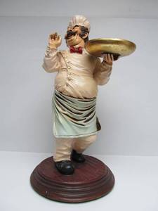 lot 18 image: Large Figural Chef Kitchen Display Stand Statue