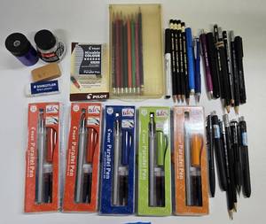 lot 190 image: Group of Brand New PILOT Parallel Pens Writing Instruments Ink etc