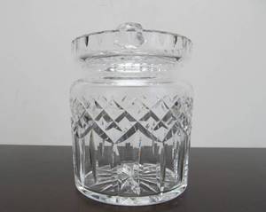 lot 195 image: Signed Vintage WATERFORD Crystal Biscuit Jar wLid